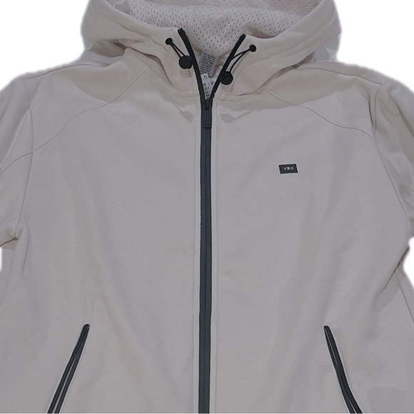 Victoria’s Secret VSX Tech White Plaster Hoodie Sz XS Ivory Zip Sweatshirt New - Picture 3 of 6